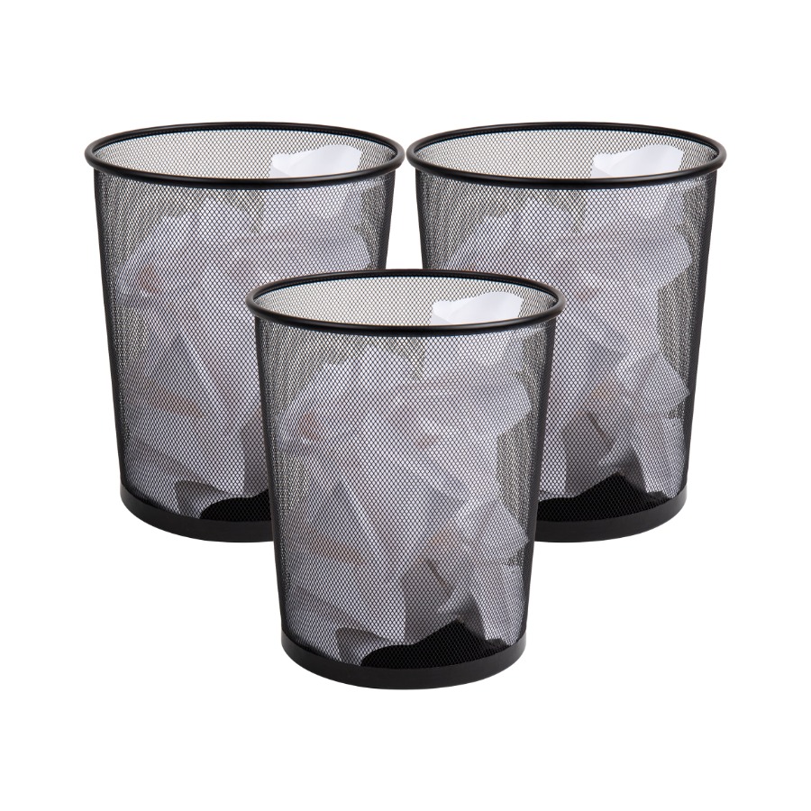 Paper Basket Mesh - Mesh Trash Can Set of 3