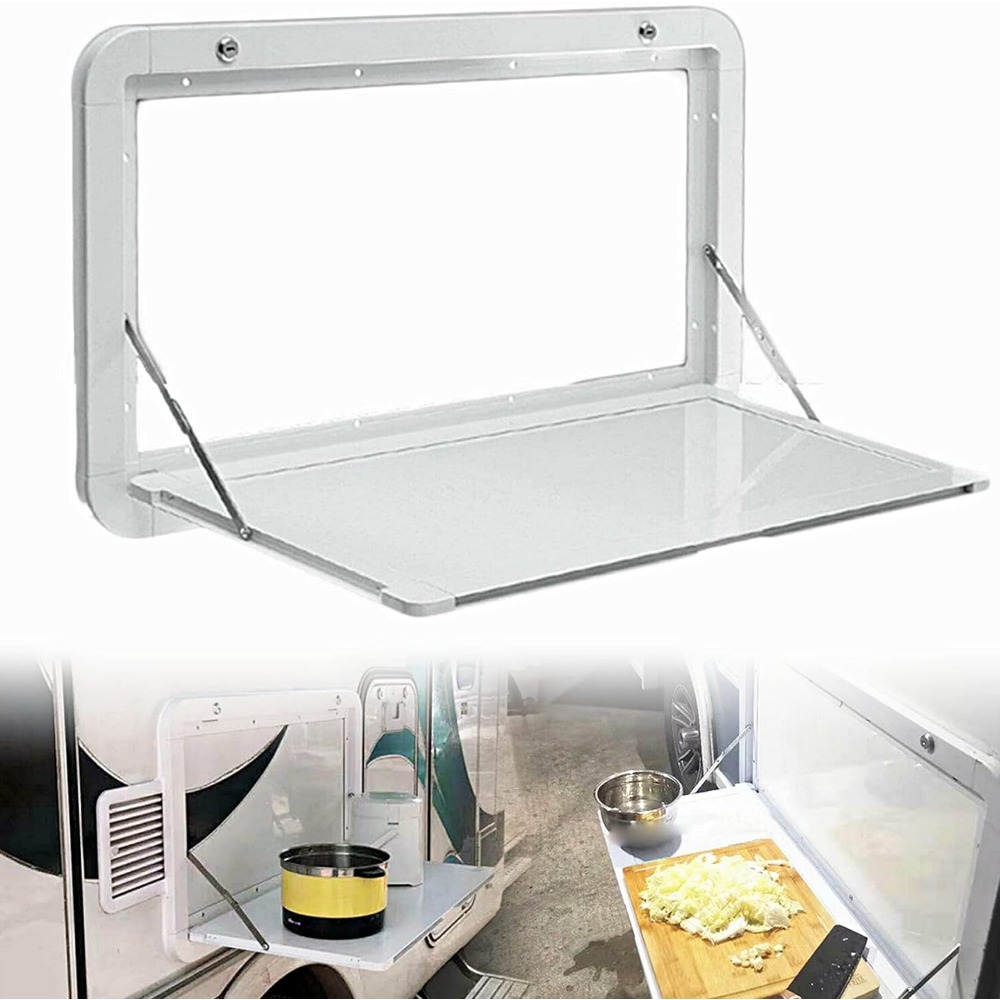 Wall Mounted Desk Fold - White-Wall Mount Folding Table Caravan RV