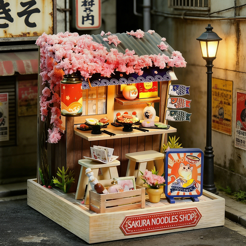 Office Furniture Store - Mini Dollhouse Kit Sakura Street Cafe