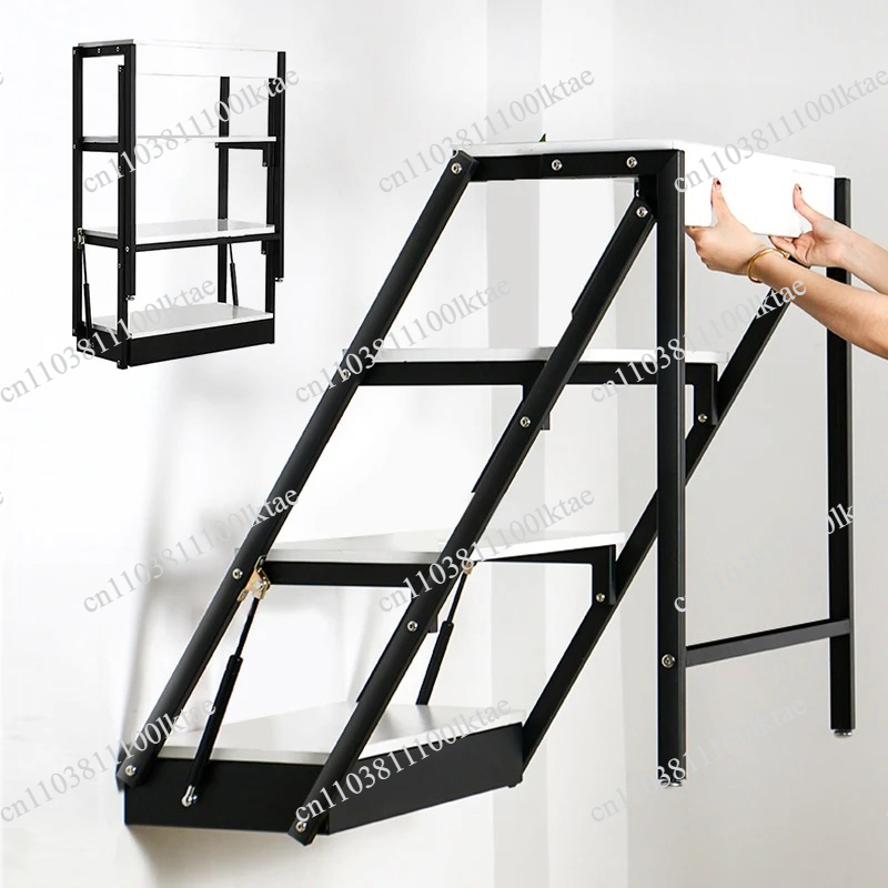 Wall Mounted Desk Fold - Floating Study Gas Spring Swing Mounted