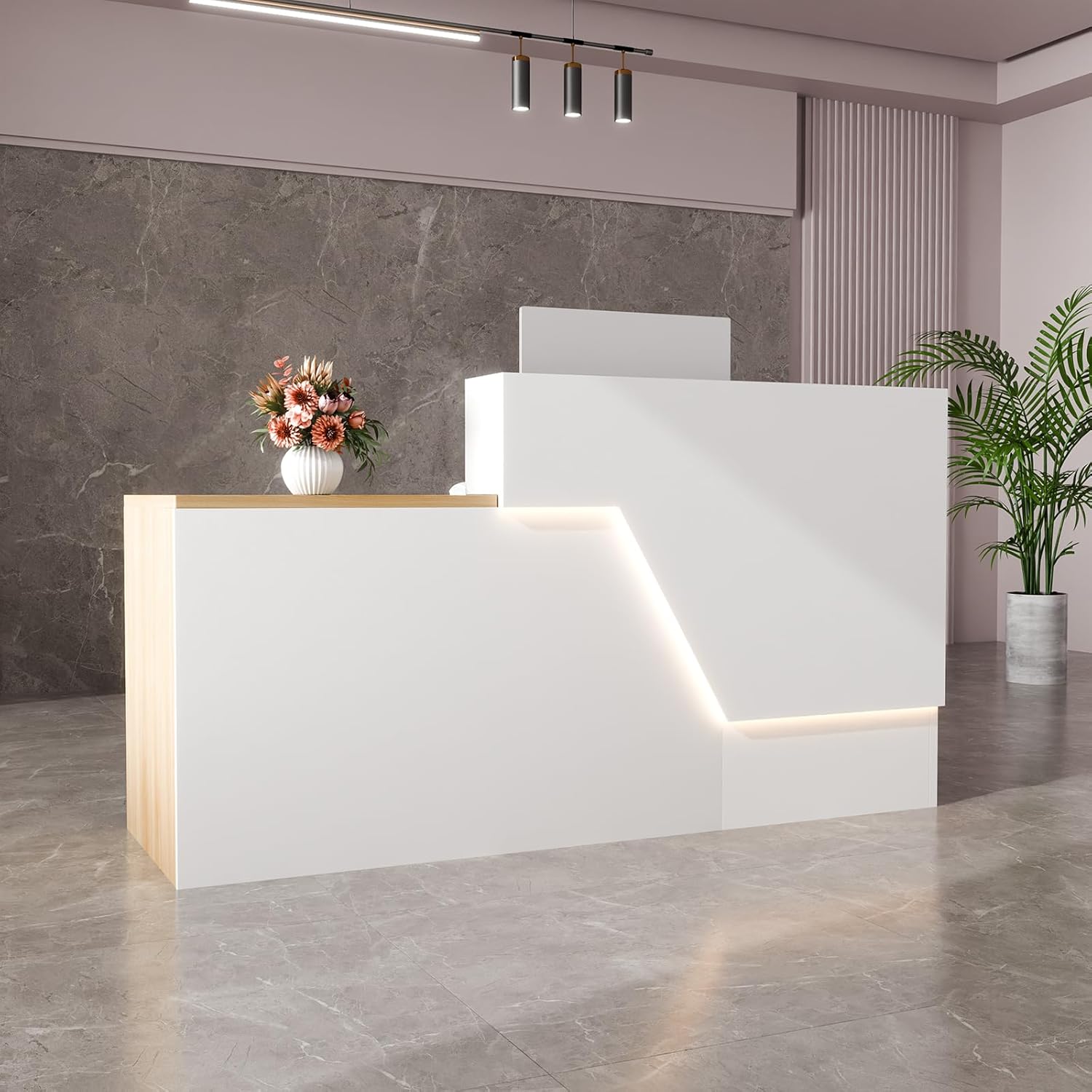 Office Furniture Store - Modern Reception Counter LED Power Hub