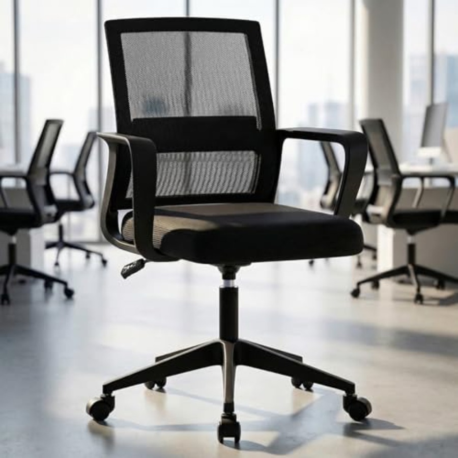 Task Chair Mid Back - Desk Chair Mesh Office Chair with