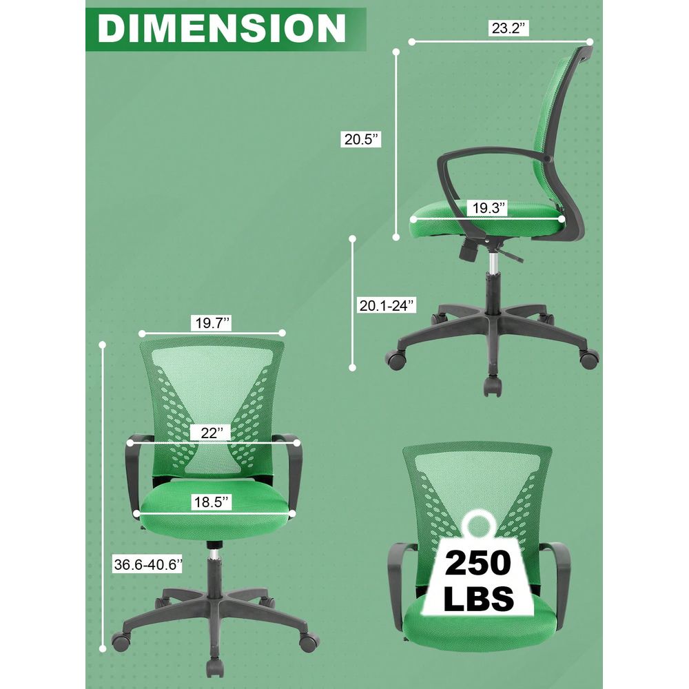Office Chair Mid Back PC Swive - Task Chair Mid Back review and price