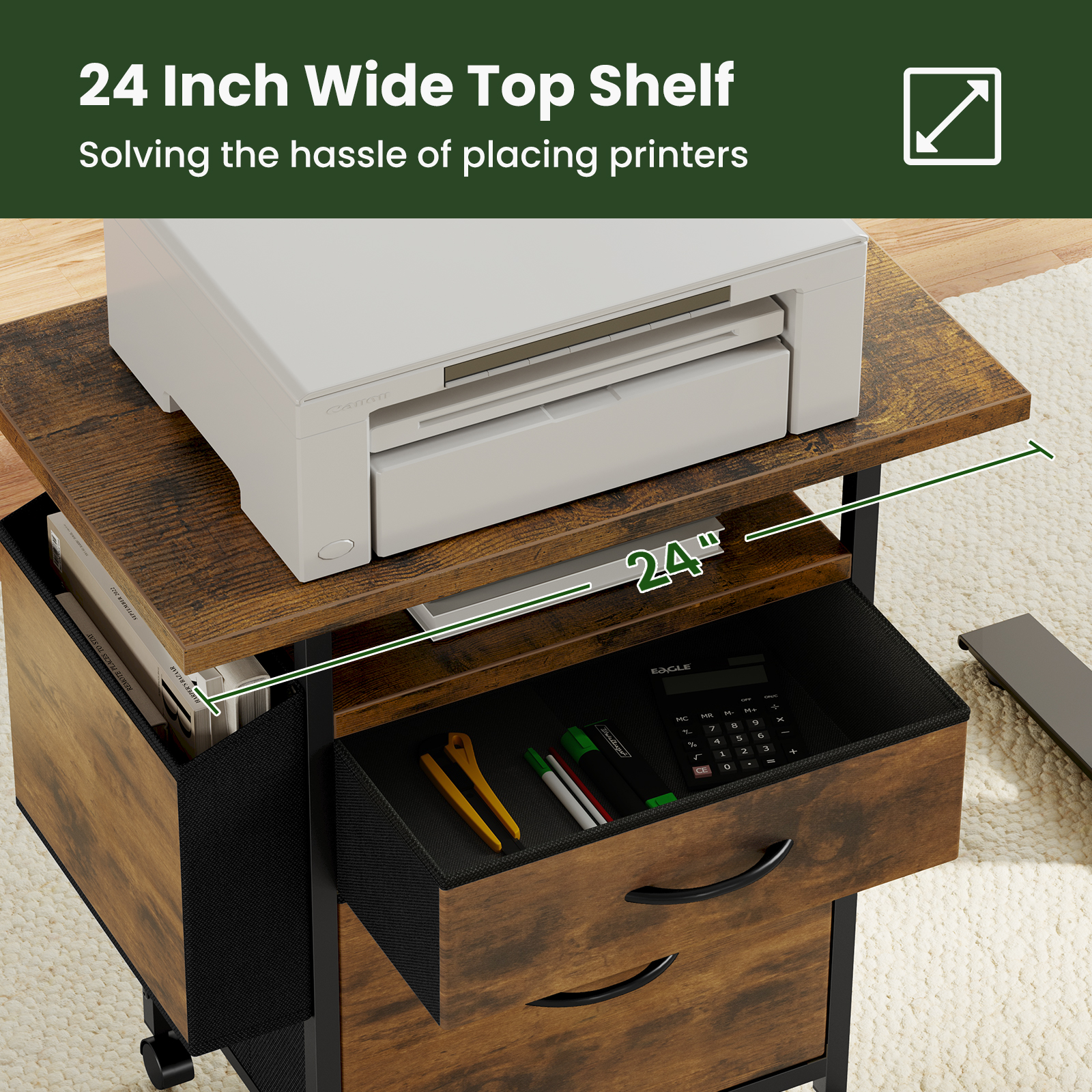 JHK Mobile File Cabinet with 2 - Office Furniture Dimensions review and price