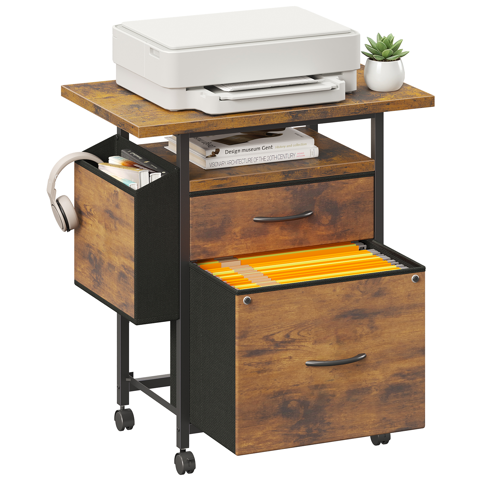 JHK Mobile File Cabinet with 2 - Office Furniture Dimensions review and price