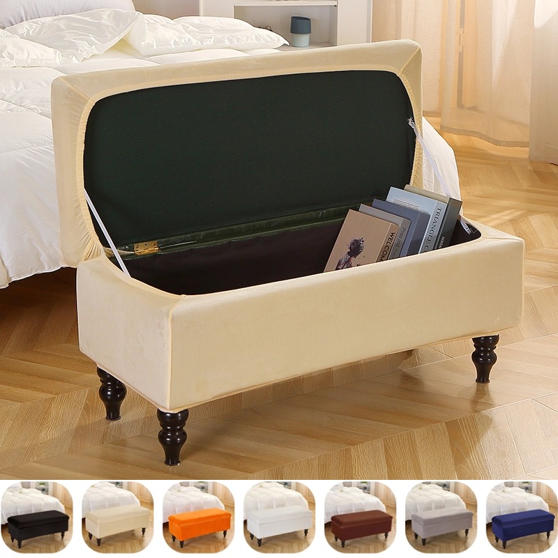 1PC Soft Velvet Storage Stool  - Office Furniture Dimensions review and price