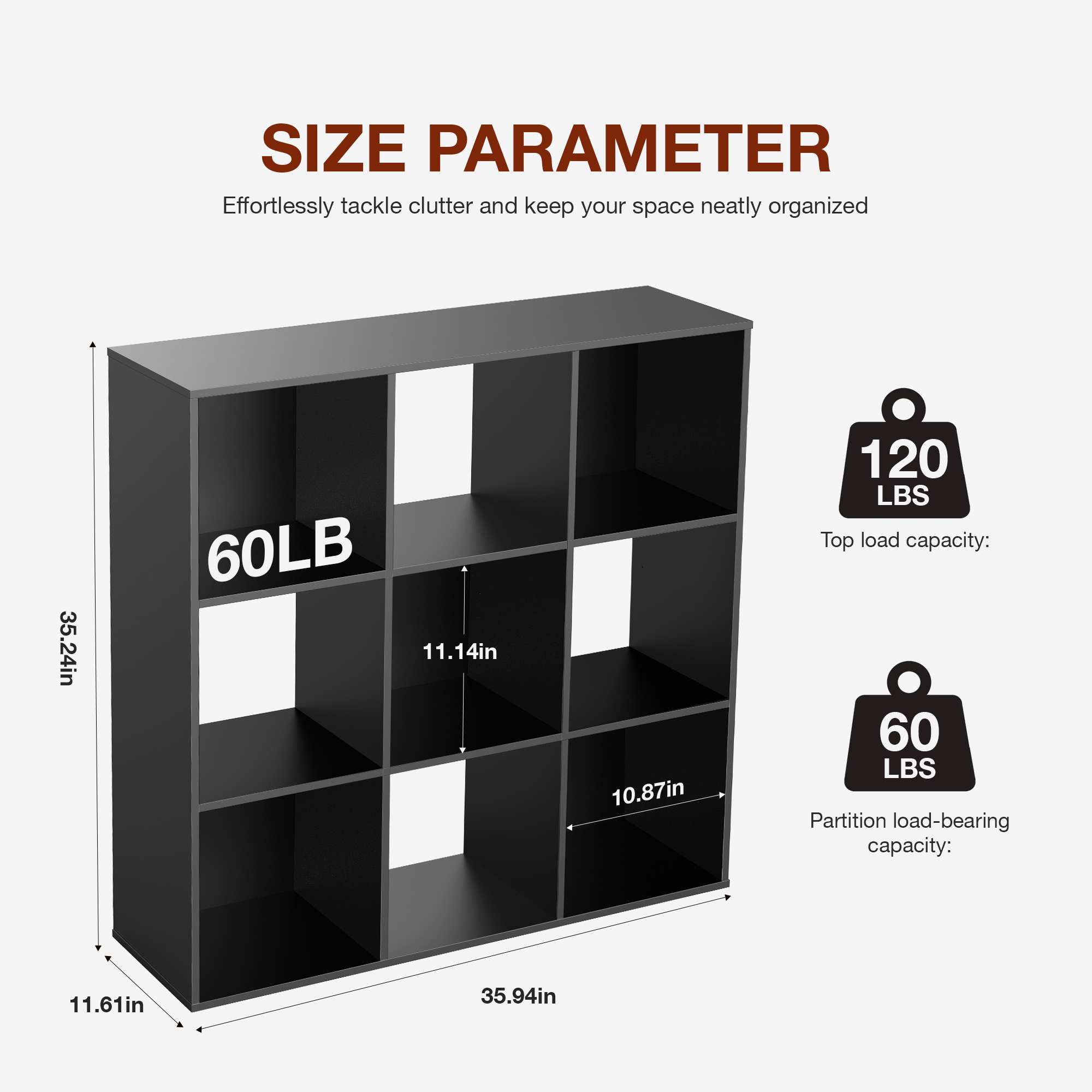 JHK 9 Cube Storage Organizer W - Office Furniture Dimensions review and price