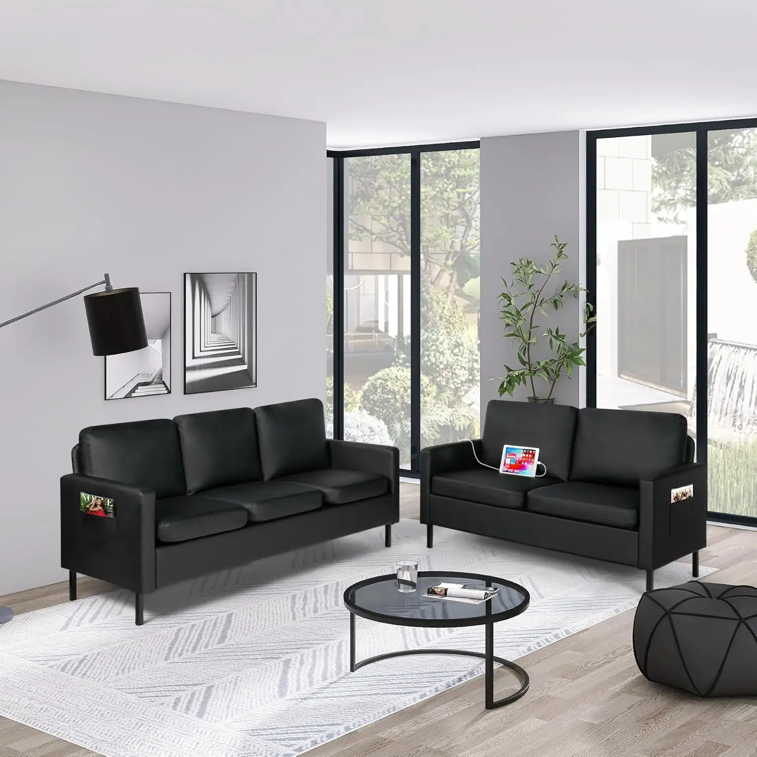 Modern Comfy Couch with  USB,  - Office Furniture Dimensions review and price