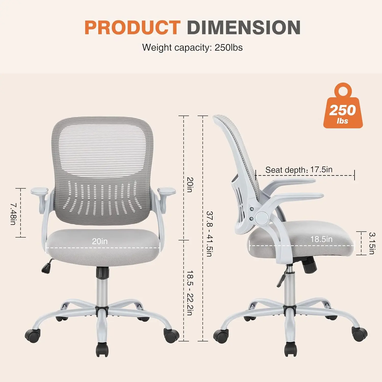 Gray Mid Back Mesh Rolling Swi - Task Chair Mid Back review and price