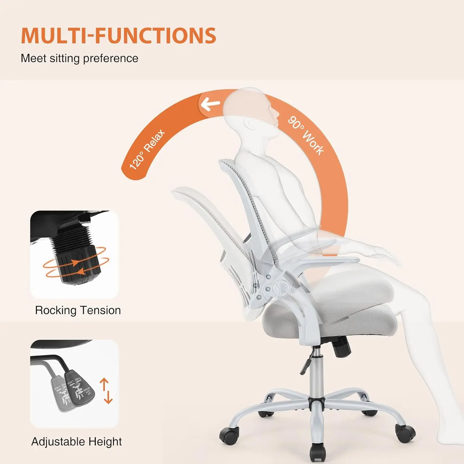 Gray Mid Back Mesh Rolling Swi - Task Chair Mid Back review and price