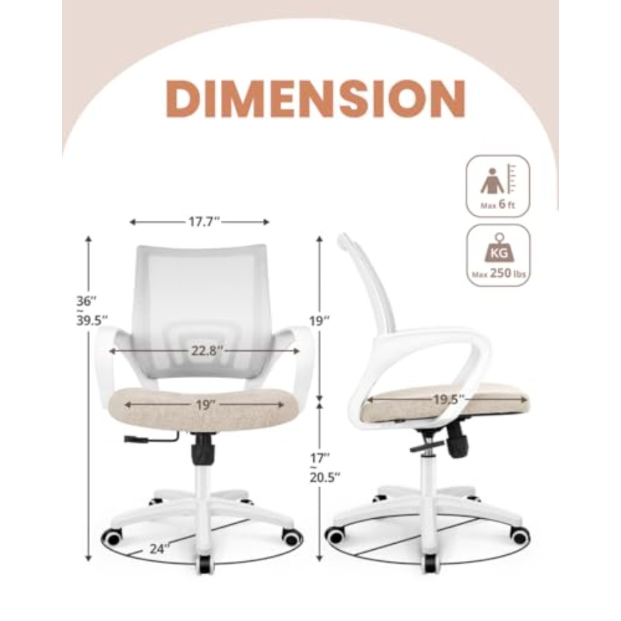 Office Desk Computer Chair Erg - Task Chair Mid Back review and price