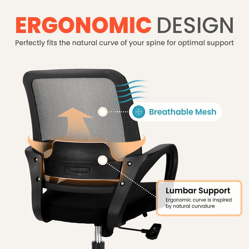 CHAIR Office Desk Ergonomic Co - Task Chair Mid Back review and price
