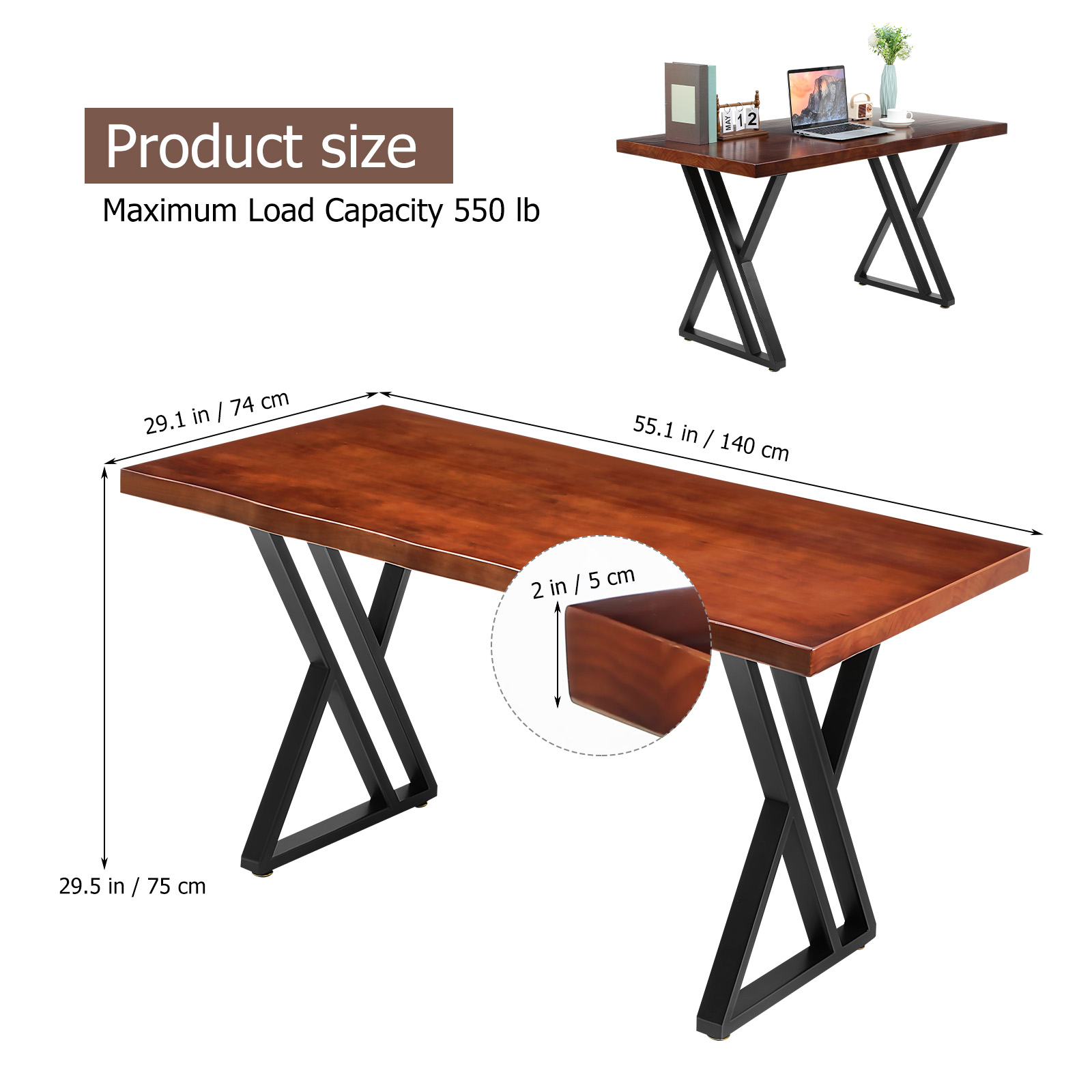 Heavy-Duty Solid Wood Computer - Office Furniture Dimensions review and price