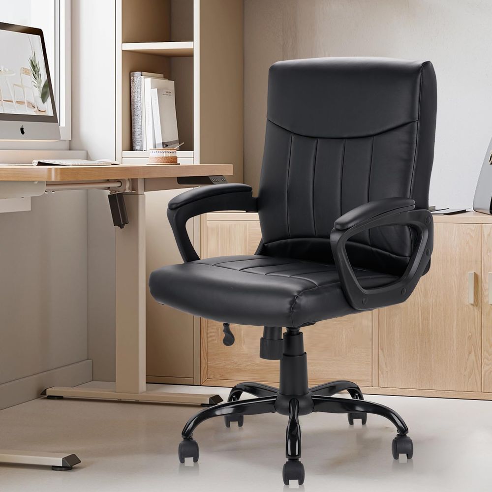 Leather Office Executive Chair - Task Chair Mid Back review and price