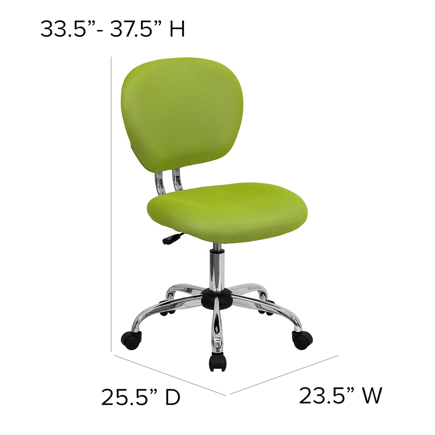 Mid-Back Apple Green Mesh Padd - Task Chair Mid Back review and price