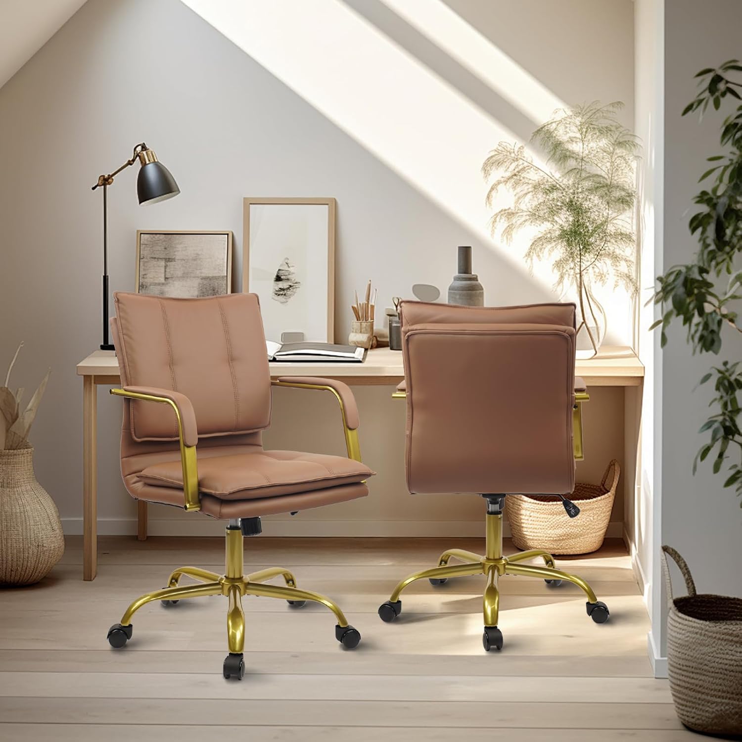 Leather Mid-Back Swivel Office - Task Chair Mid Back review and price