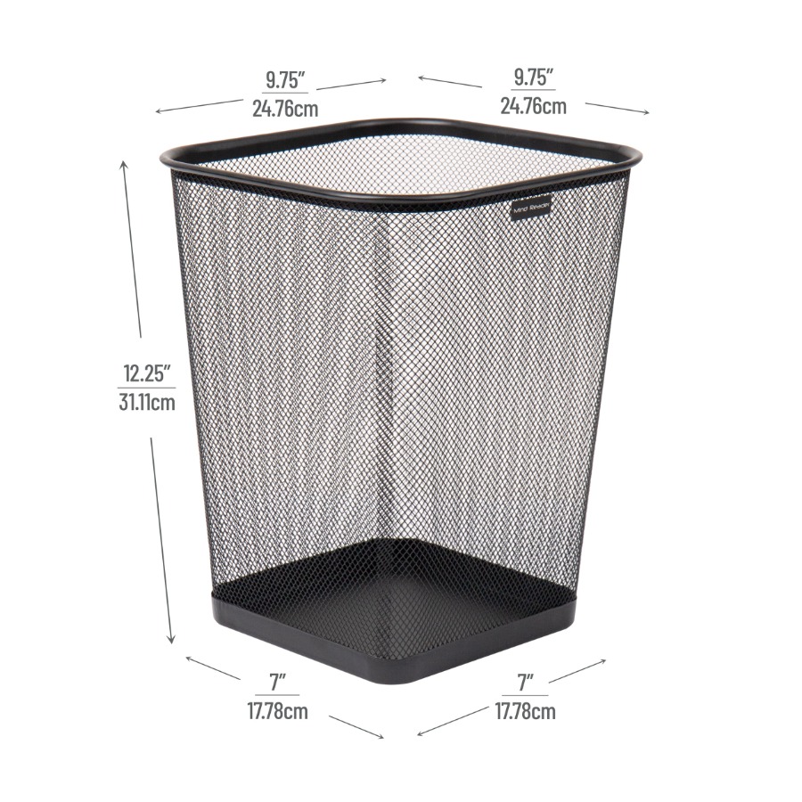 Mesh Trash Can Set of 2, Squar - Paper Basket Mesh review and price