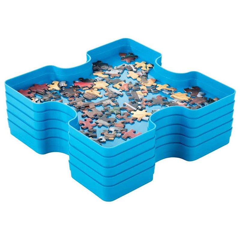 MACH-Blue Plastic For Puzzle L - Tray Sorter Stacking review and price