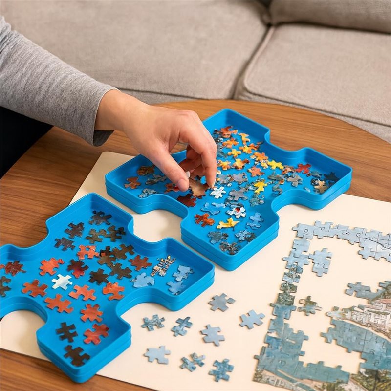 MACH-Blue Plastic For Puzzle L - Tray Sorter Stacking review and price