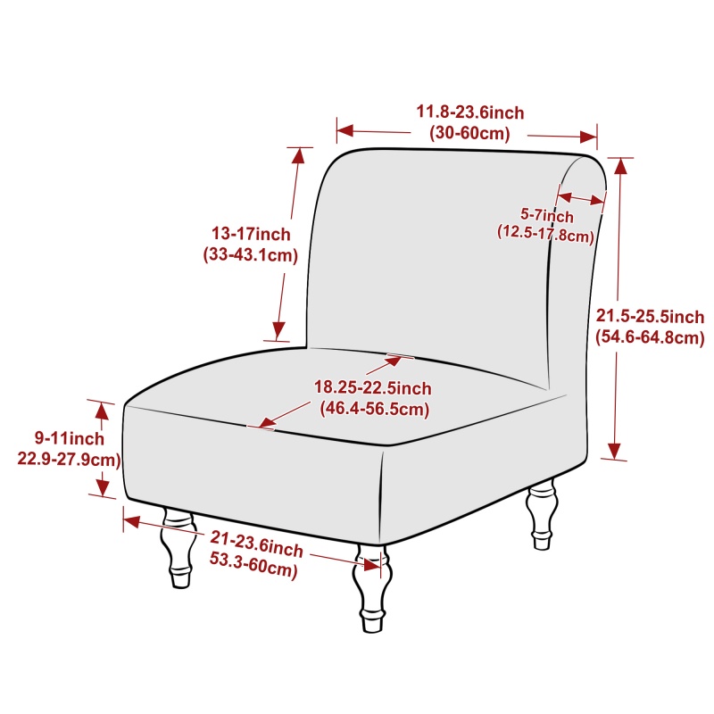 1PC Stretch Accent Armless Cha - Office Furniture Dimensions review and price