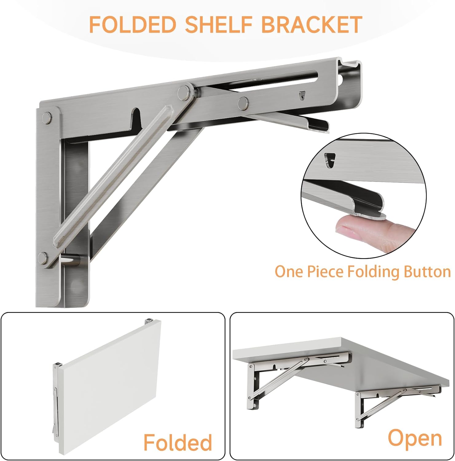 2PCS Folding Bracket for Shelf - Wall Mounted Desk Fold review and price