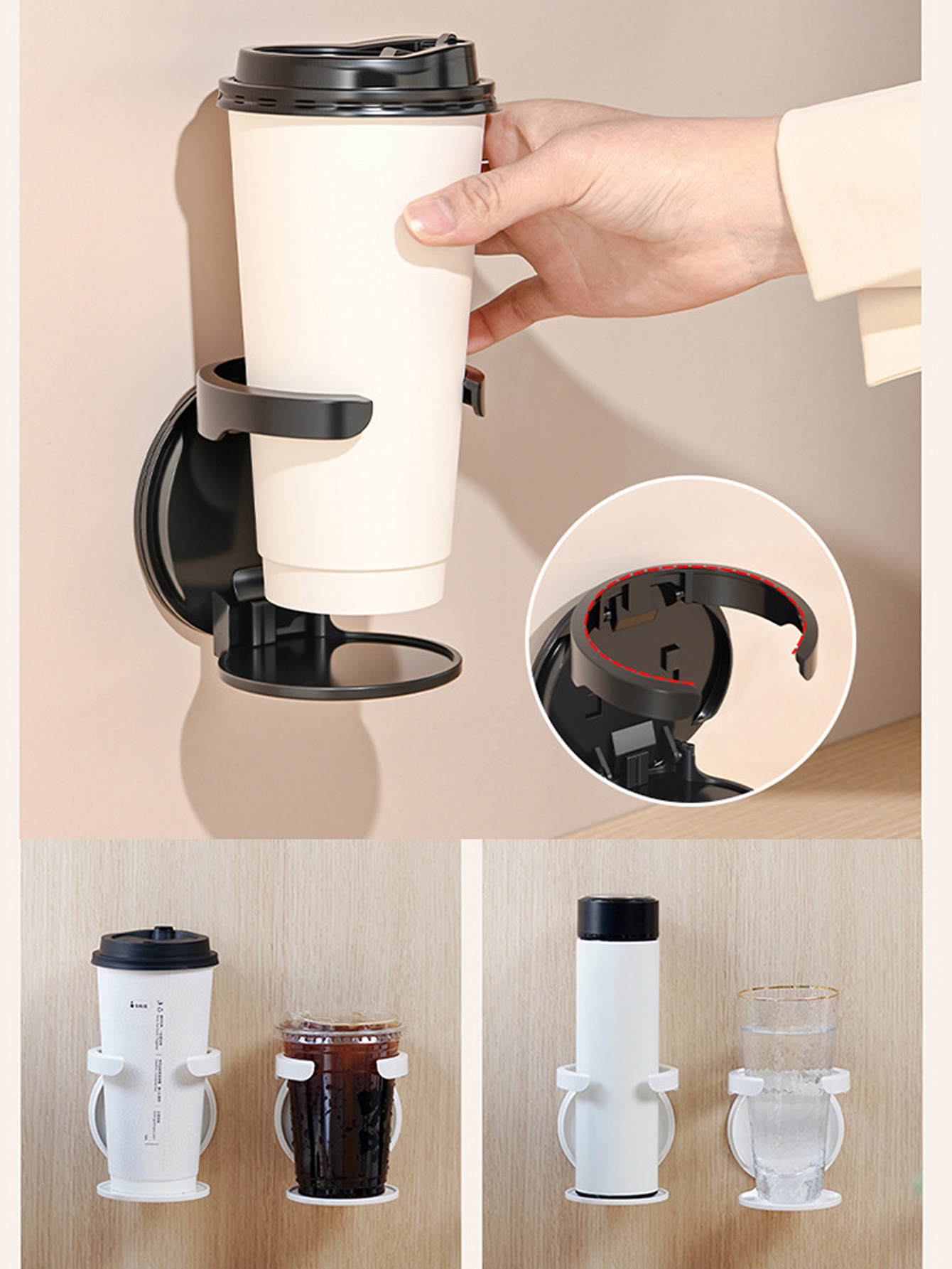 1Pcs No Punching Folding Cup H - Wall Mounted Desk Fold review and price