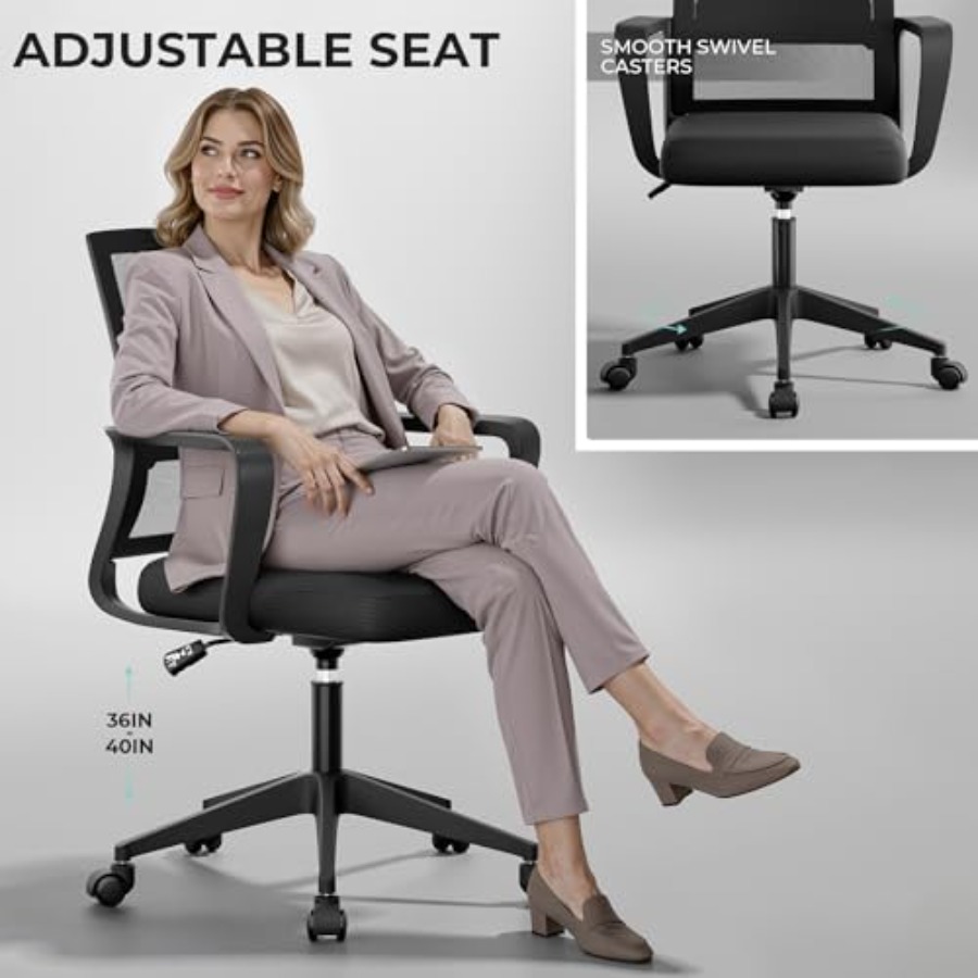 Desk Chair Mesh Office Chair w - Task Chair Mid Back review and price