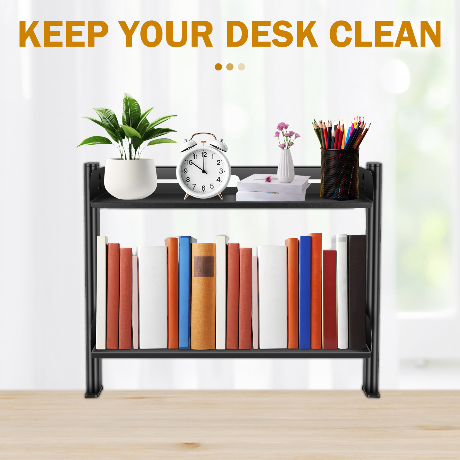 2 Tiers Clamp-on Desk Shelf No - Wall Mounted Desk Fold review and price